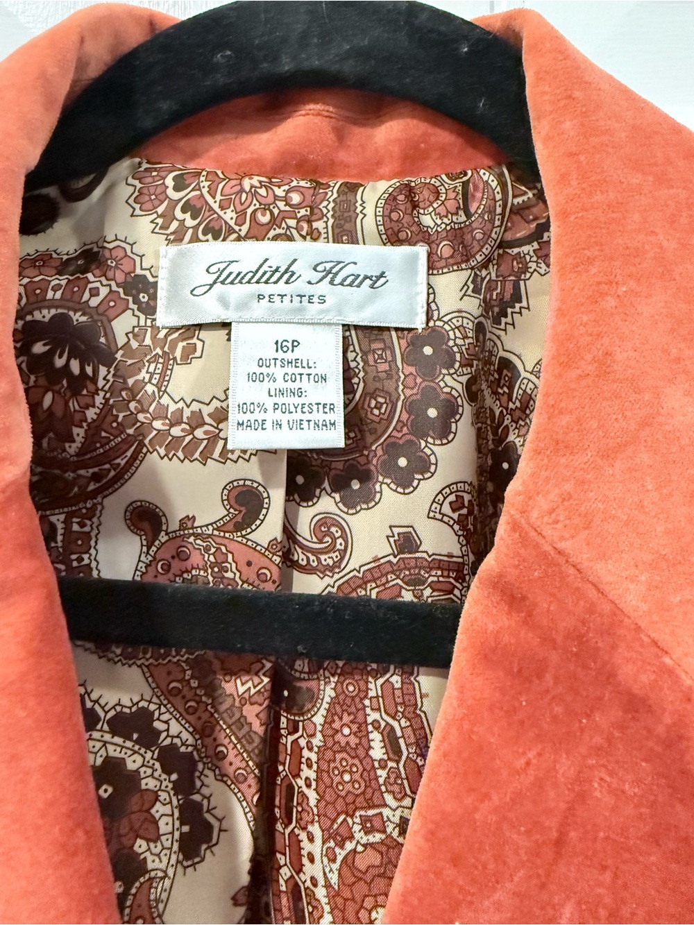 Judith Hart Petites Women's Warm Orange Blazer Size 16P - Picture 4 of 7